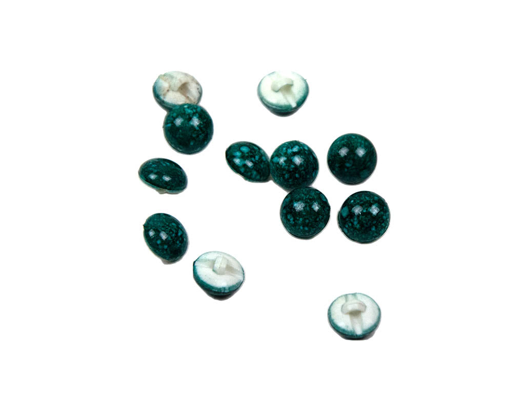 Teal Marble Round Acrylic Buttons