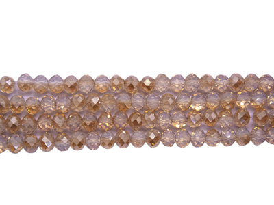 Brown Transparent Double Tone Crystal Beads