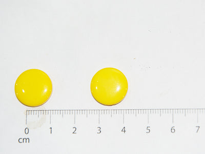 Dark Yellow Circular Marble Acrylic Buttons