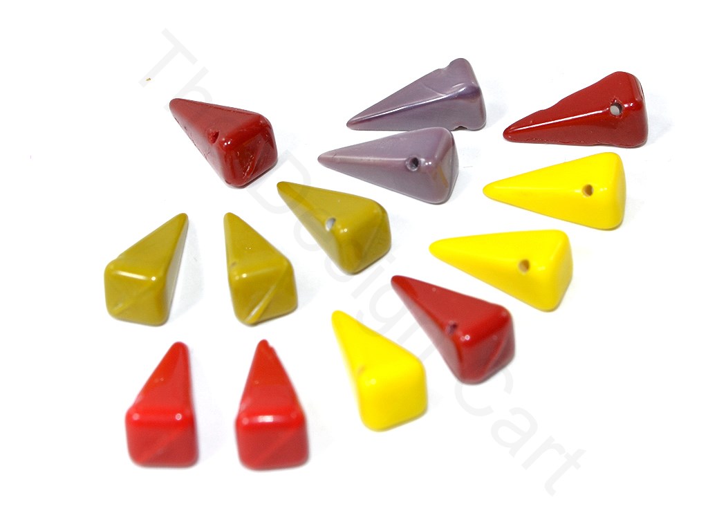 Assorted Pyramid Czech Glass Beads | The Design Cart (1827261349922)