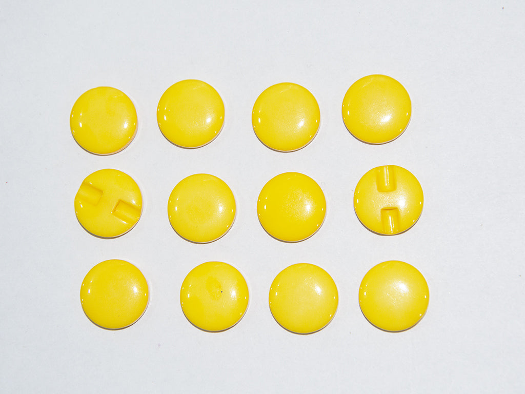 Dark Yellow Circular Marble Acrylic Buttons