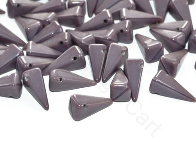 Mauve Pyramid Czech Glass Beads | The Design Cart (1722763837474)