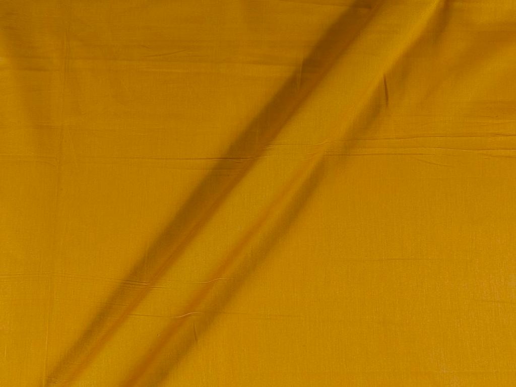 Golden Yellow Cotton Satin Plain Dyed Fabric