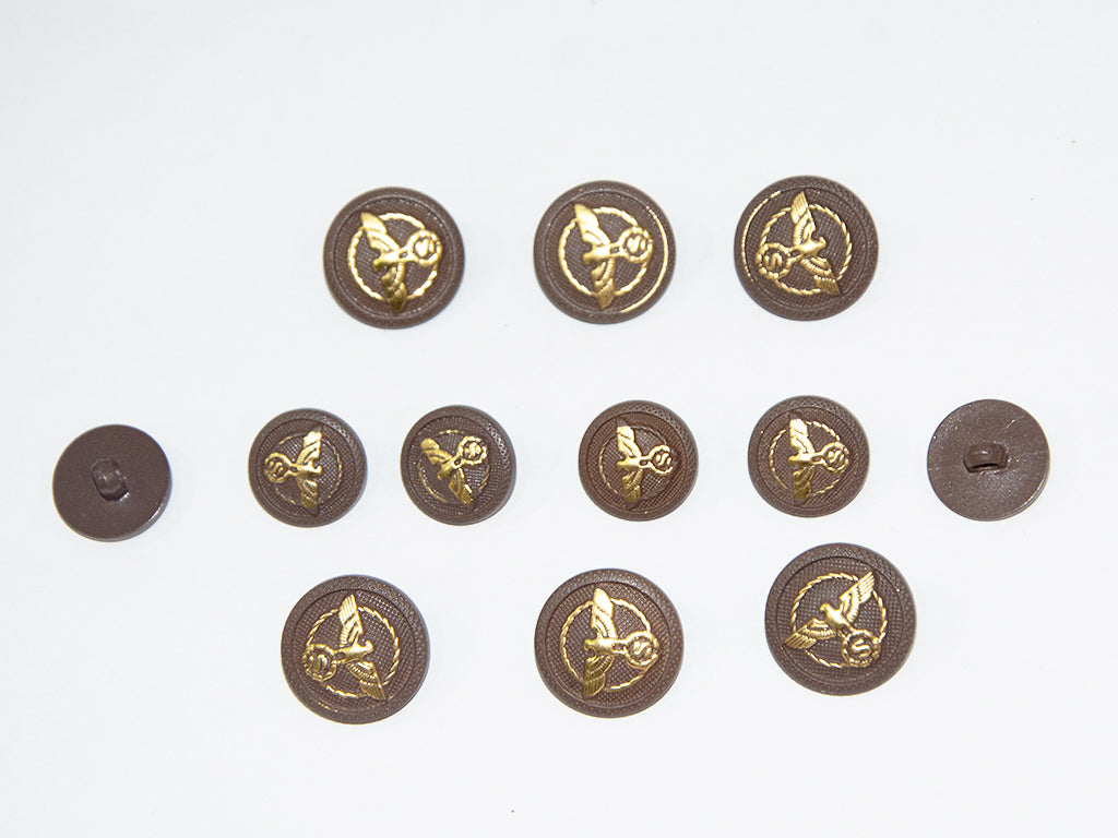 Brown Designer Acrylic Suit Buttons