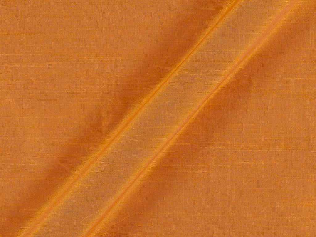 Tangerine Orange Poly Artificial Silk Fabric