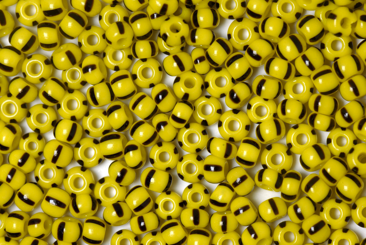 Yellow & Black Preciosa Stripes Seeds Beads