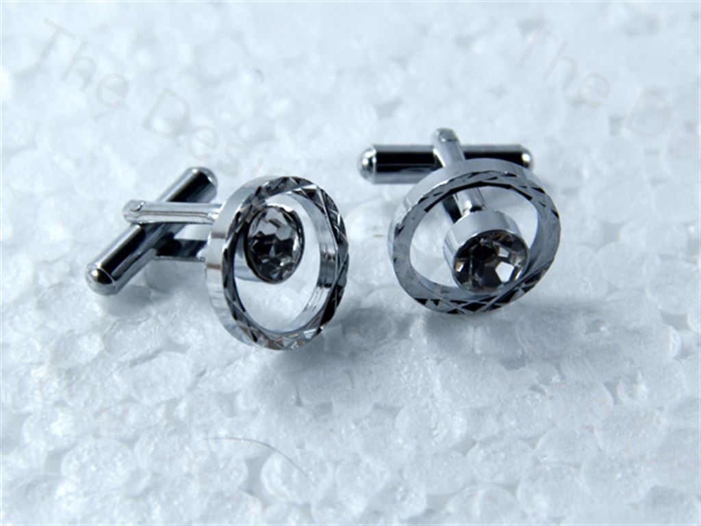 round-eye-on-side-design-silver-metallic-cufflinks