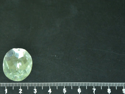 Circular Transparent 2 Hole Glass Stones