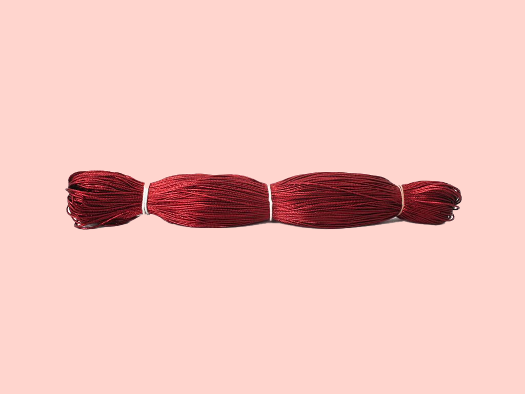 Red Metallic Braided Zari Threads
