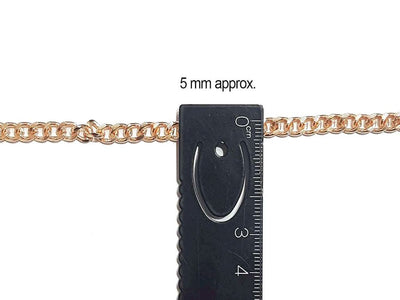 rosegoldcolormetalchain5mm