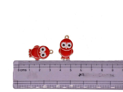 Red Owl Metal Charms