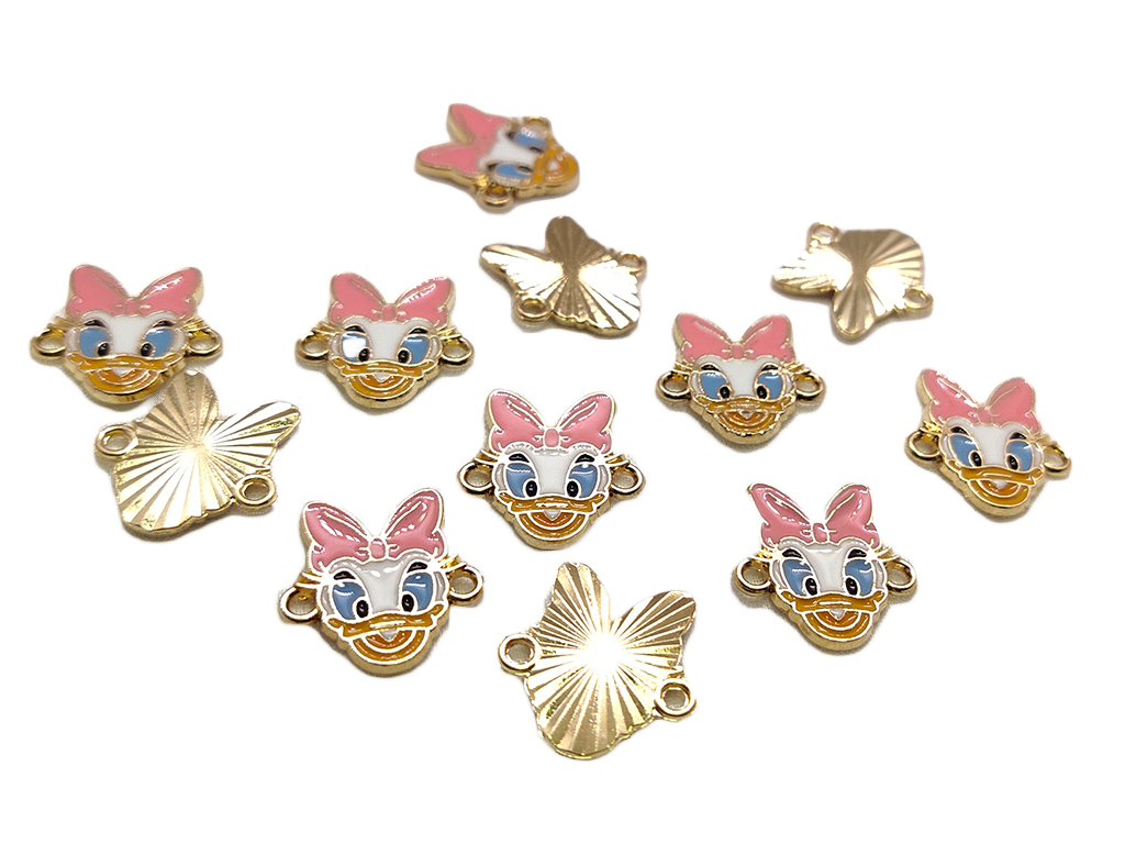 Pink Donald Duck Designer Metal Charms