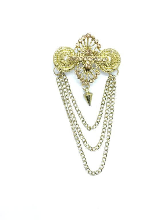 Golden Designer Brooch