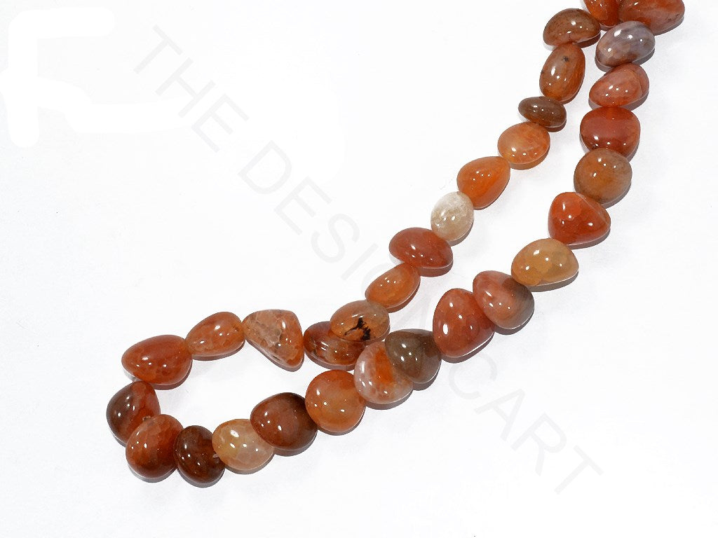 Orange Round Pebble Semi Precious Quartz Stones | The Design Cart (3785192210466)