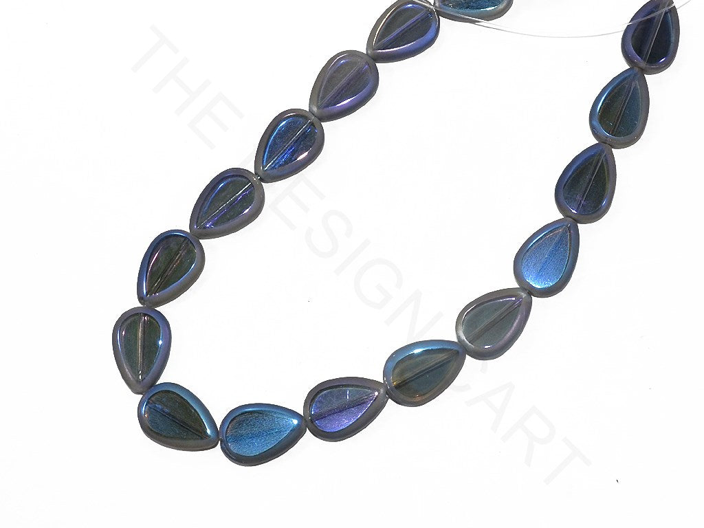 Blue Leaf Glass Pearls | The Design Cart (3785180905506)