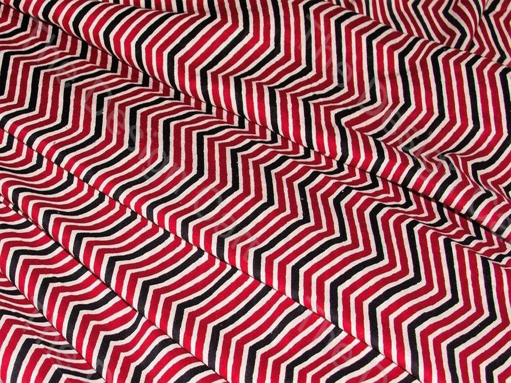 maroon-black-and-white-chevron-print-cotton-fabric