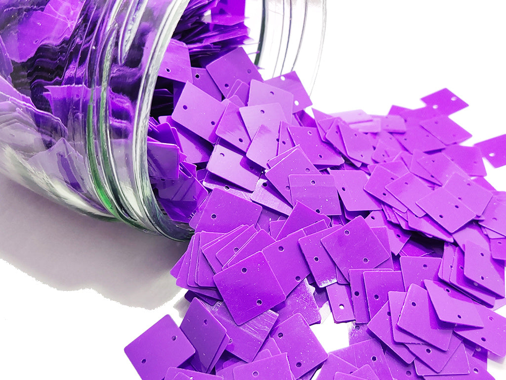 Purple Square Plastic Sequins