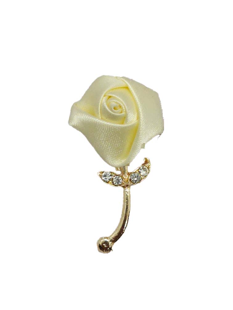 Pale Yellow Flower Designer Brooch