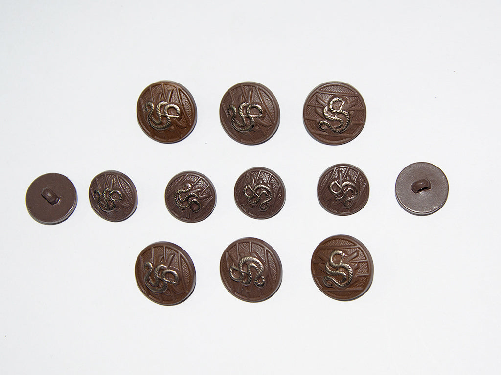 Brown Designer Acrylic Suit Buttons