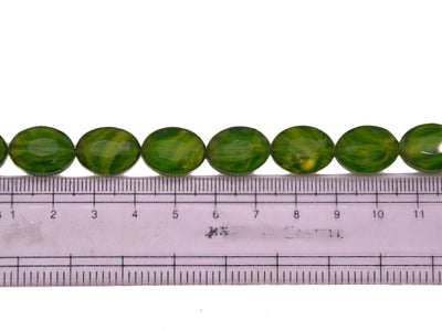 Dark Green Yellow Double Tone Designer Glass Beads