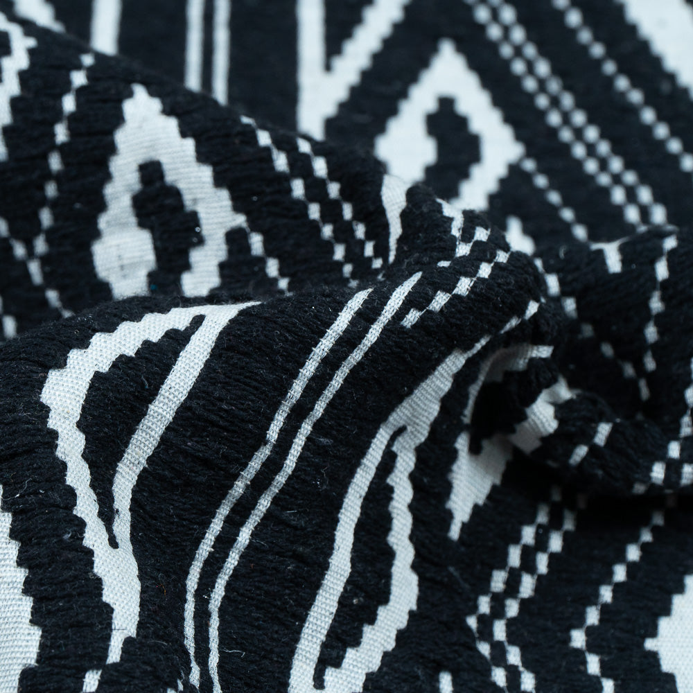 black-and-white-jacquard-fabric