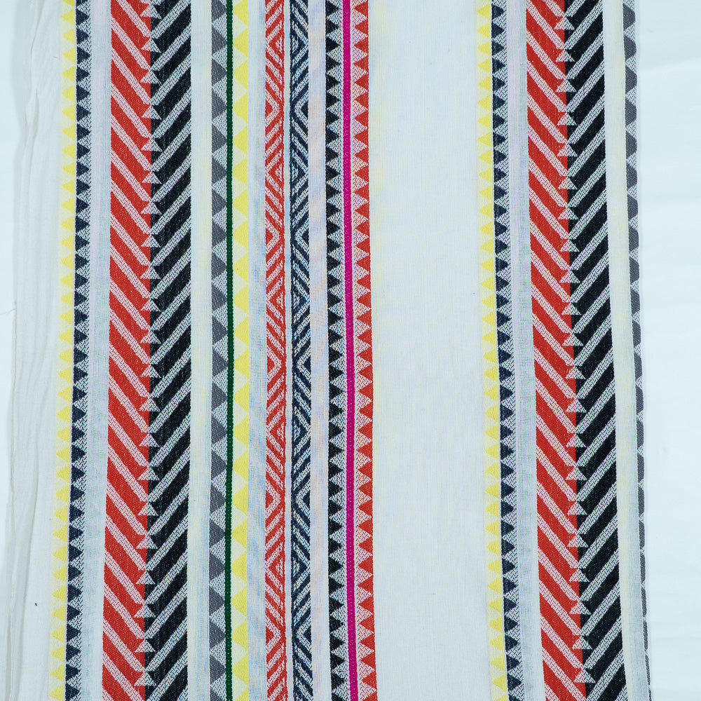 white-with-triangle-stripes-jacquard-fabric