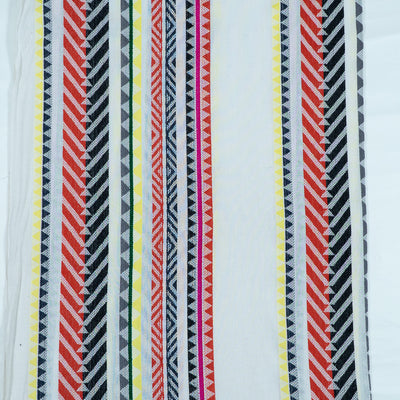 white-with-triangle-stripes-jacquard-fabric