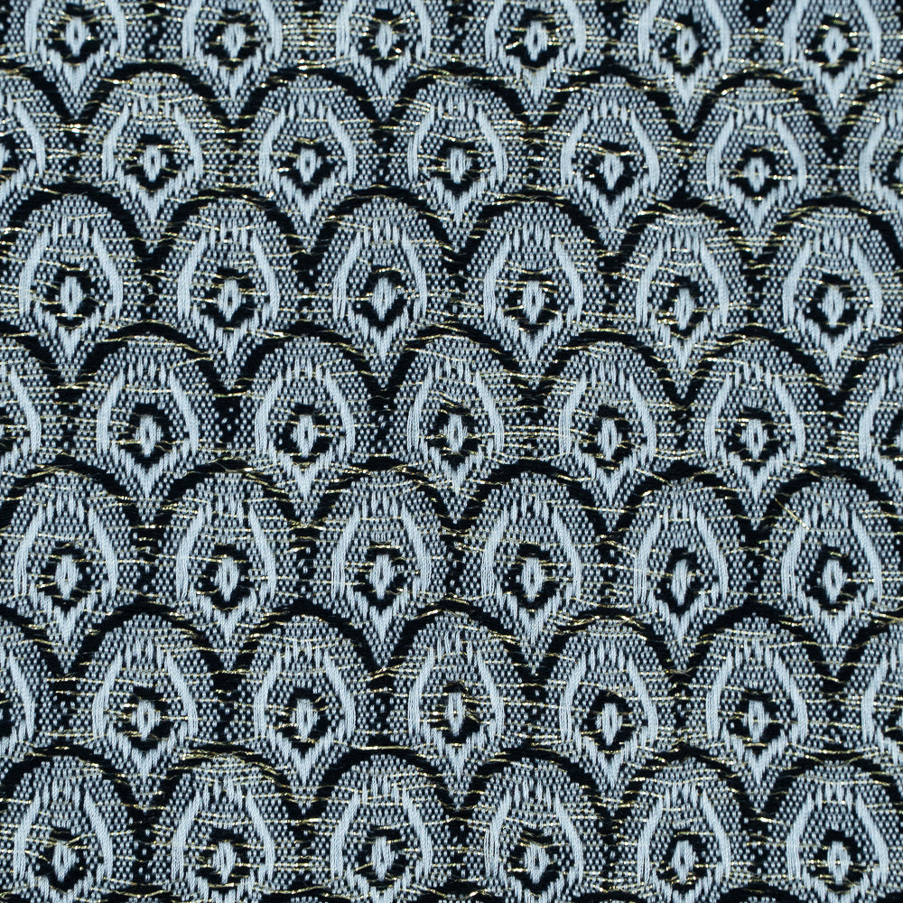 black-grey-jacquard-fabric