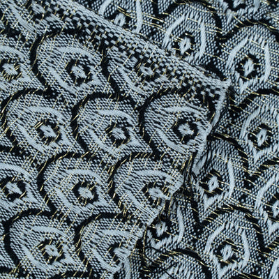 black-grey-jacquard-fabric