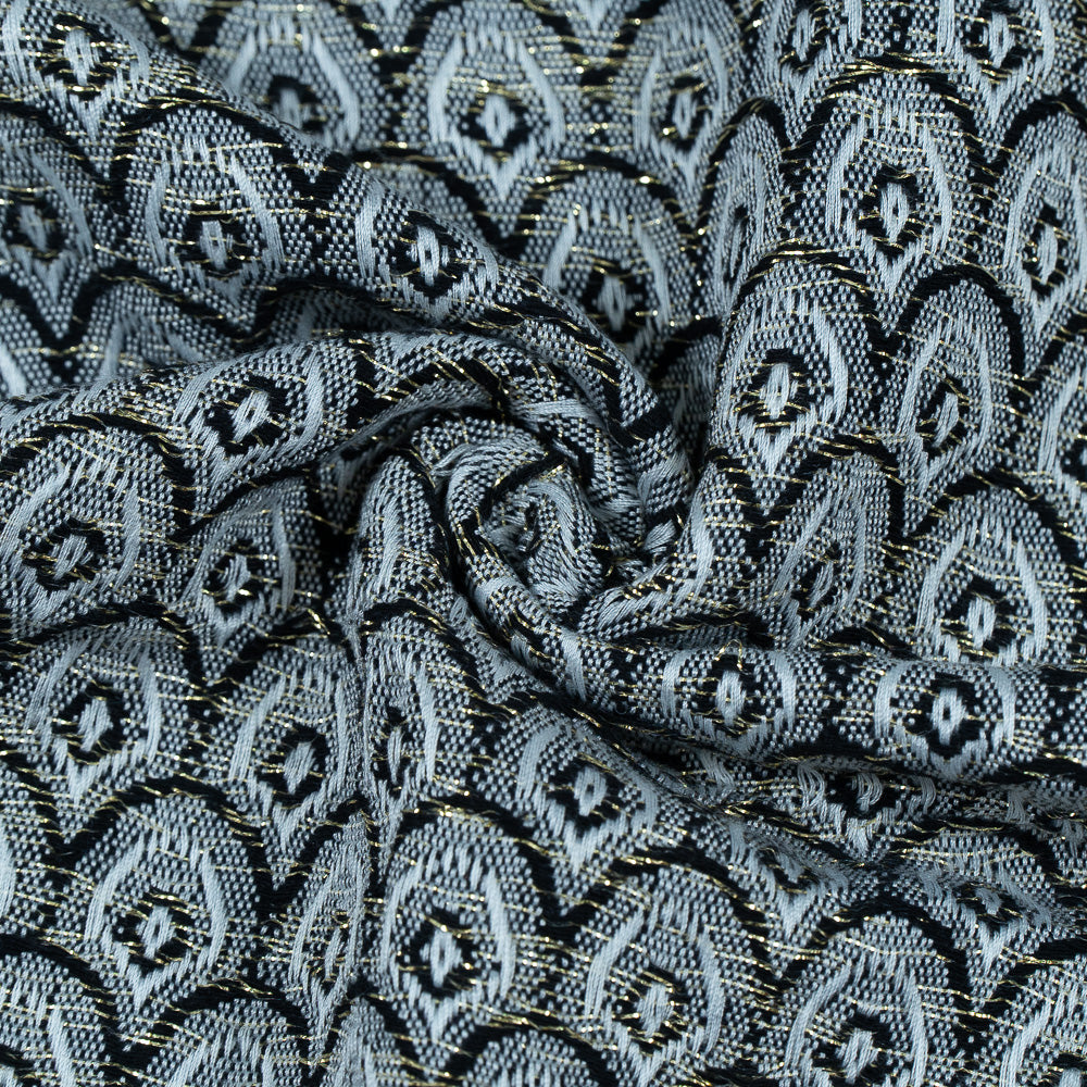 black-grey-jacquard-fabric