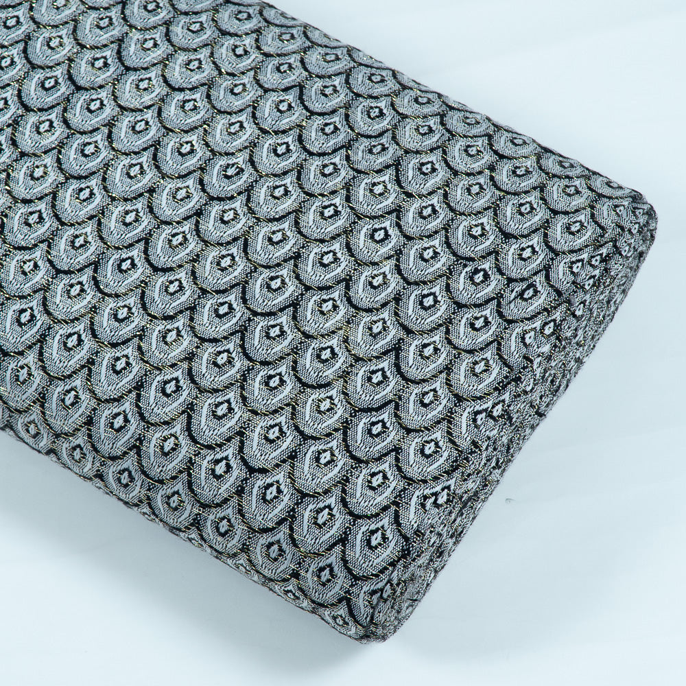 black-grey-jacquard-fabric