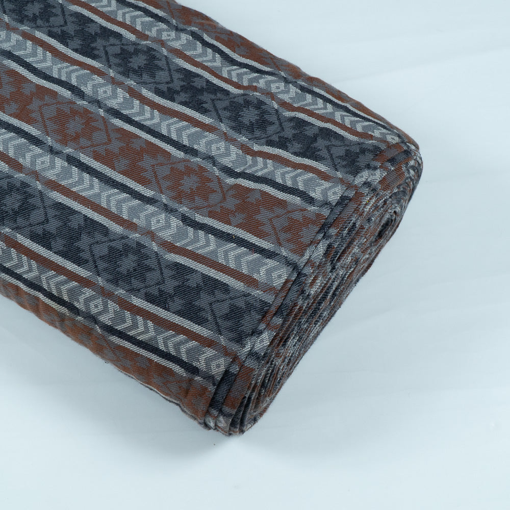 brown-stripes-jacquard-fabric-1