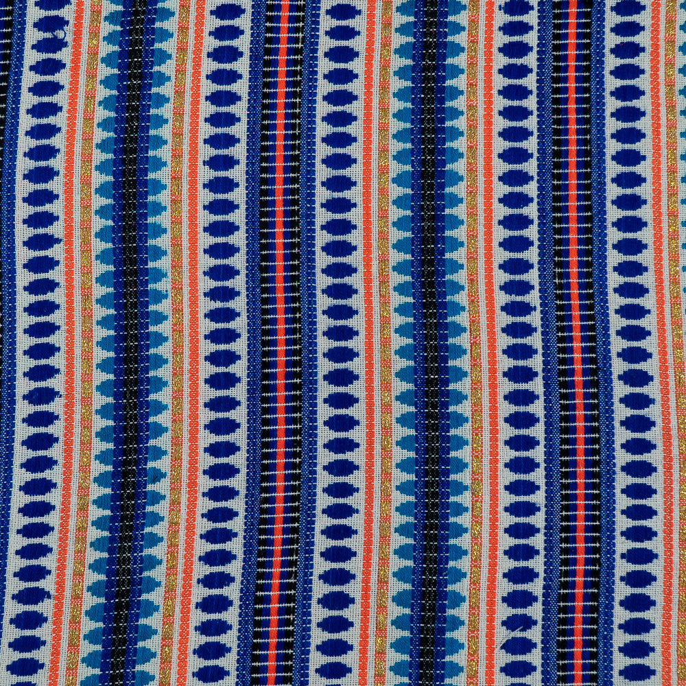 blue-stripes-jacquard-fabric