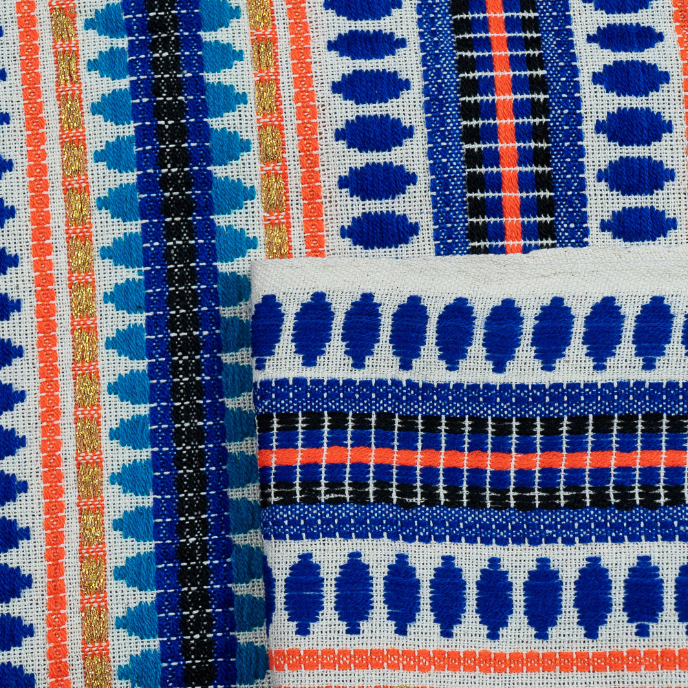 blue-stripes-jacquard-fabric