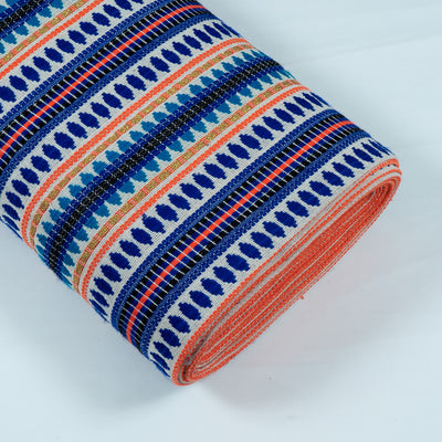 blue-stripes-jacquard-fabric