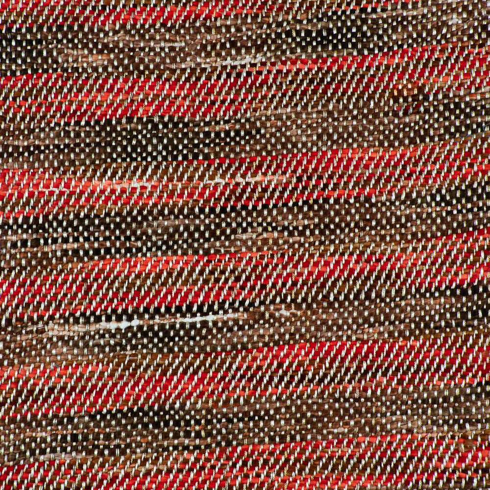 red-with-brown-jacquard-fabric