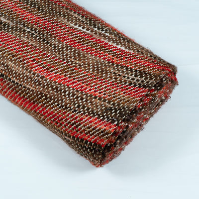 red-with-brown-jacquard-fabric