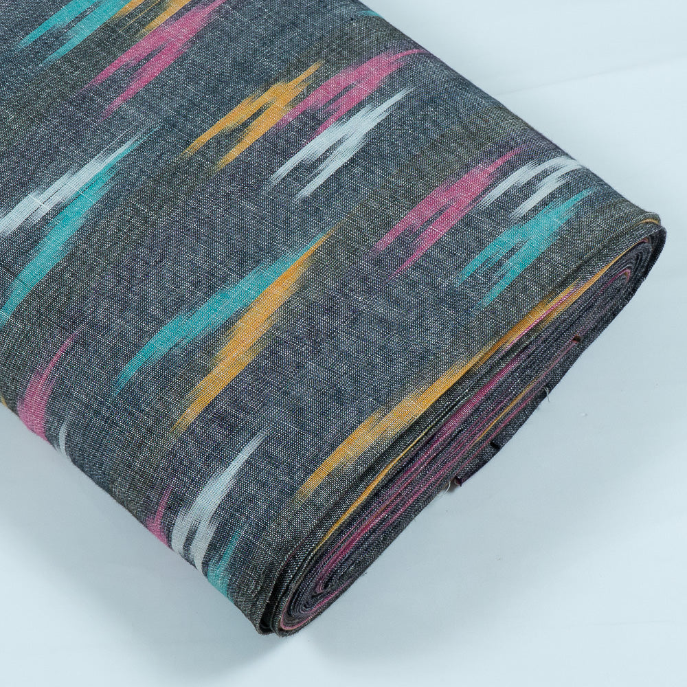 grey-with-multicolor-ikat-fabric