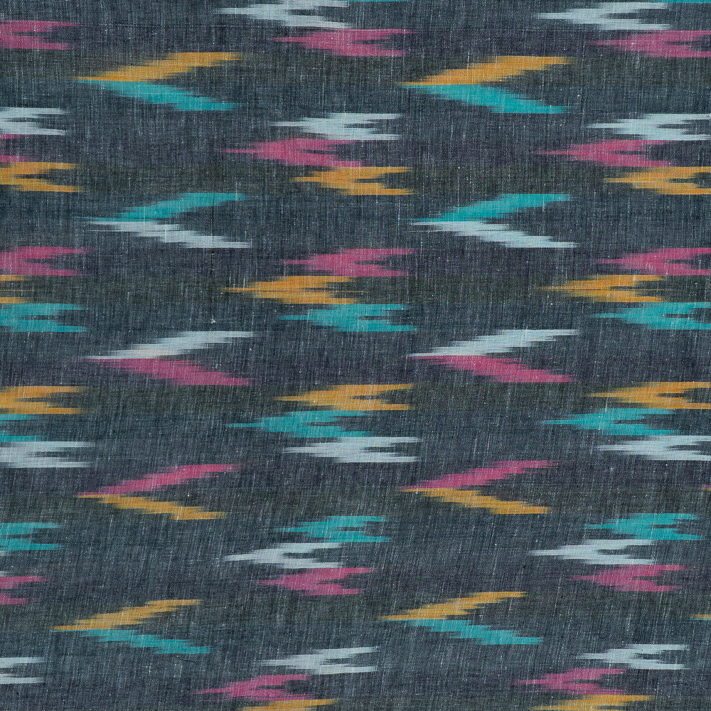 grey-with-multicolor-ikat-fabric