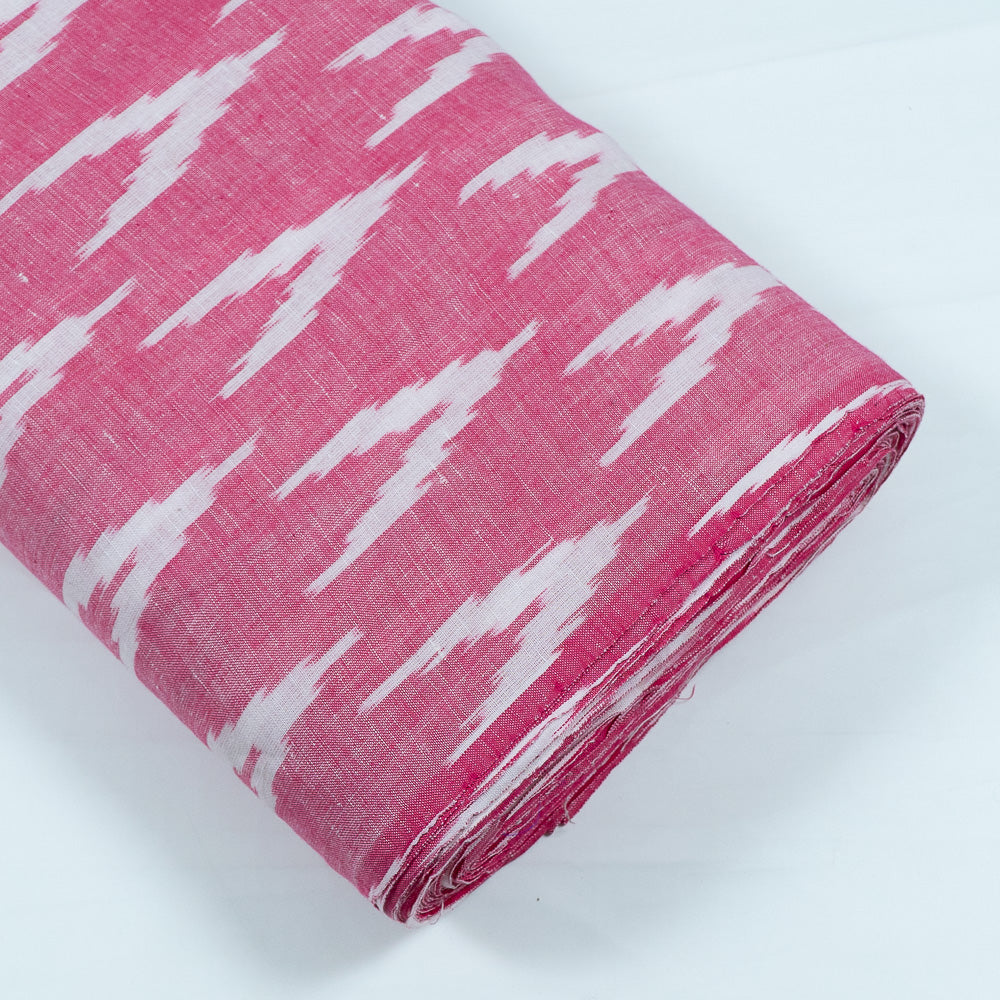 pink-and-white-chevron-ikat-fabric