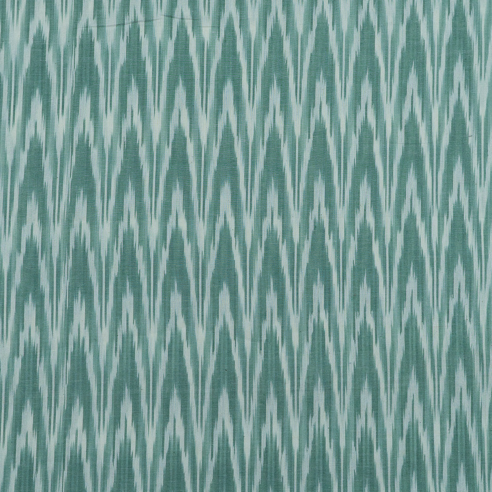 light-green-with-white-color-ikat-fabric