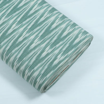 light-green-with-white-color-ikat-fabric