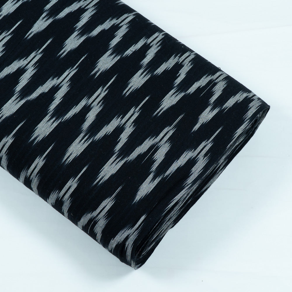 black-with-white-zigzag-ikat-fabric