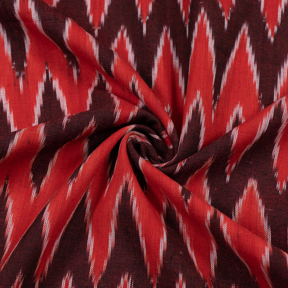 brown-with-red-zigzag-ikat-fabric