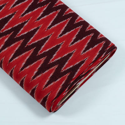 brown-with-red-zigzag-ikat-fabric