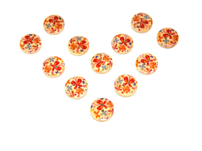 Multicolour Butterflies Printed 2 Hole Wooden Buttons1