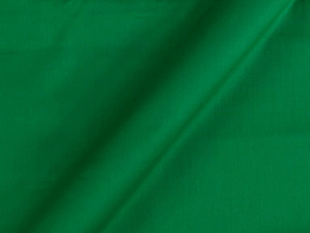 Green Cotton Satin Plain Dyed Fabric