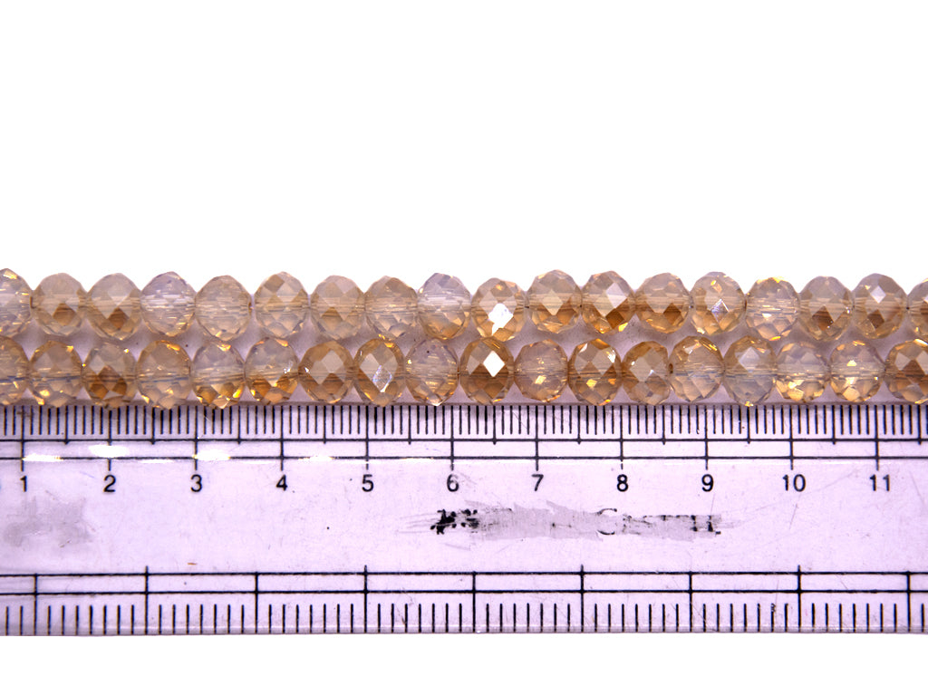 Brown Transparent Double Tone Crystal Beads