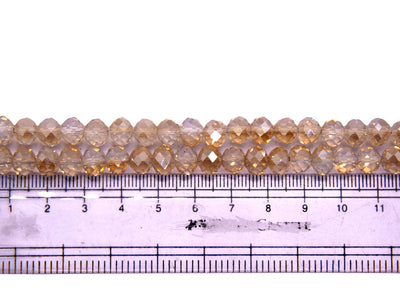 Brown Transparent Double Tone Crystal Beads