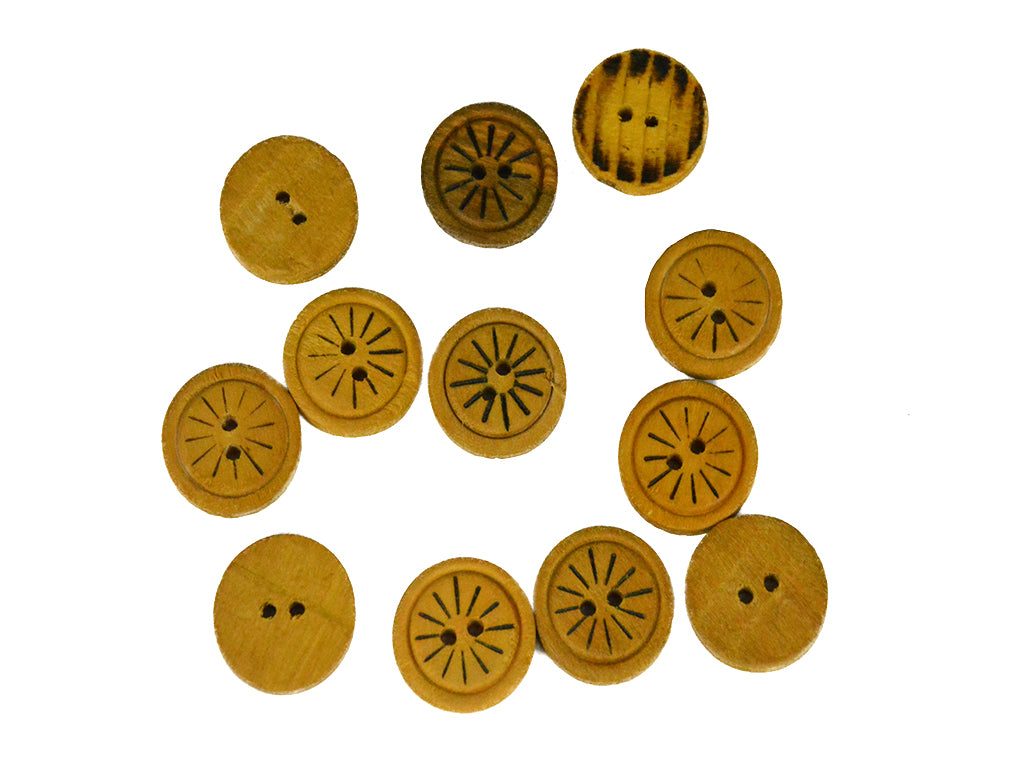 Geometrical Printed Wooden Buttons 6